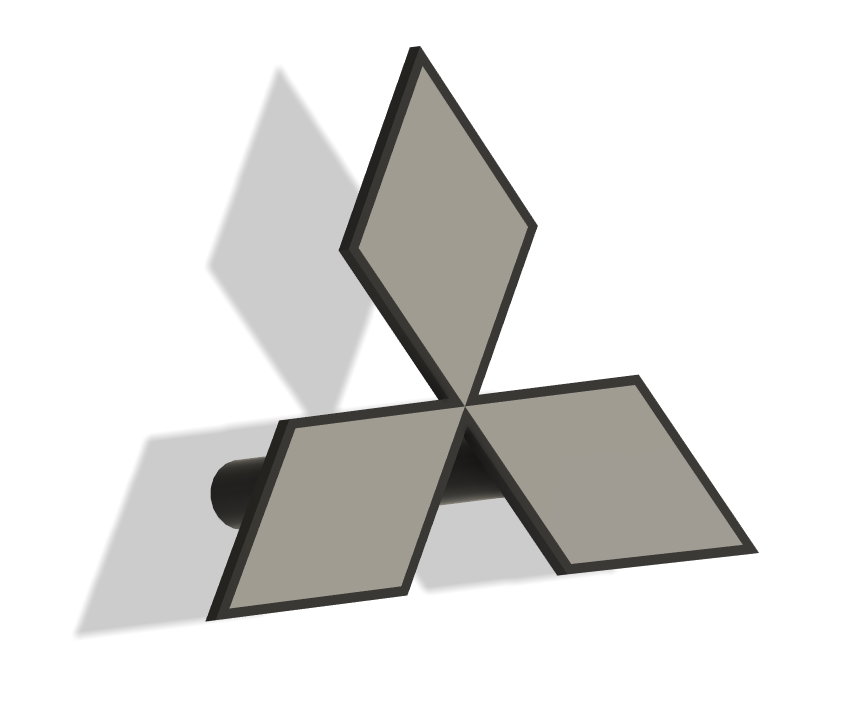 Logo Mitsubishi Pajero MK1 1982-1991 Grelha Frontal