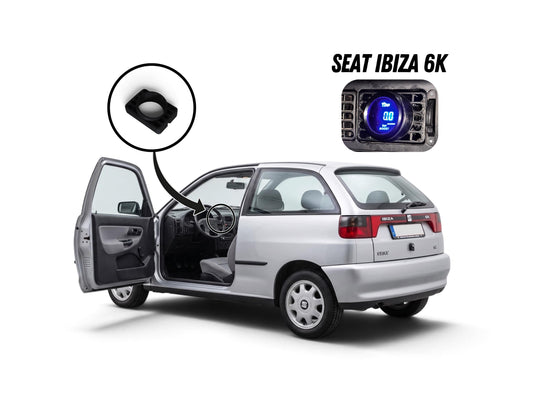 Seat Ibiza 6K Angled Gauge Pod Vent Mount – 52mm Dash Gauge Holder | Air Vent Replacement | 1993–2002