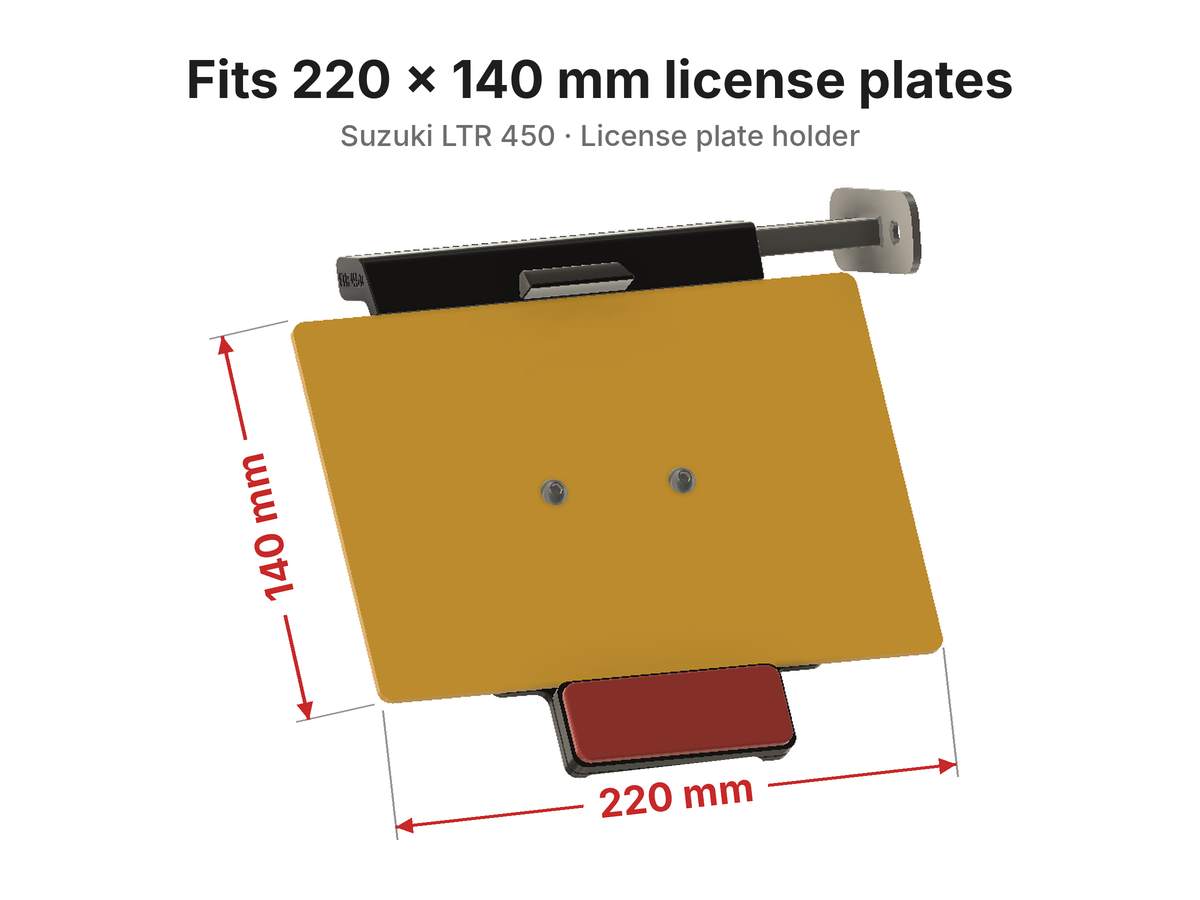 Suzuki LTR 450 License Plate Holder – Fender Eliminator | ATV Quad Tail Tidy | LTR450 Upgrade
